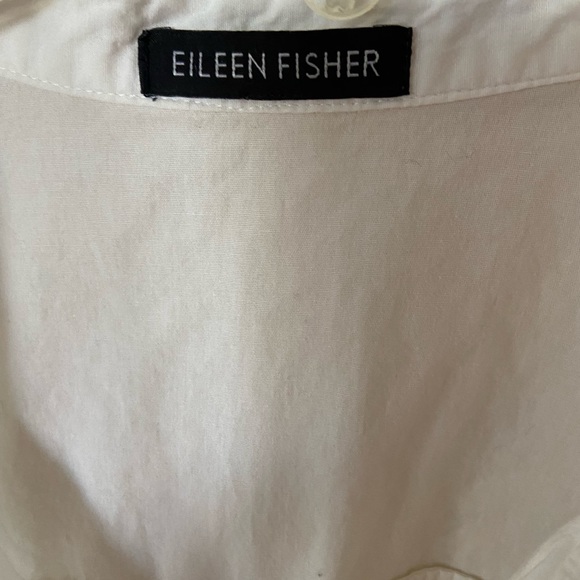 Eileen Fisher White Button-Up Shirt off white size L, Organic Cotton - Picture 4 of 6